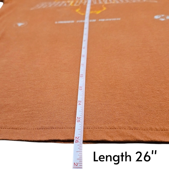 Under Armour Mens T-Shirt Project Rock Iron Paradise Sz S Rust Bull Flame SS22 - Picture 11 of 11